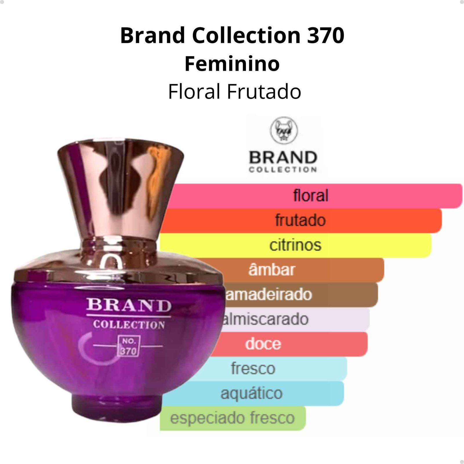 Perfume Brand Collection No. 370 Feminino - Insp. Dylan Purple Versace - Eau de Parfum 25ml - Imagem 4