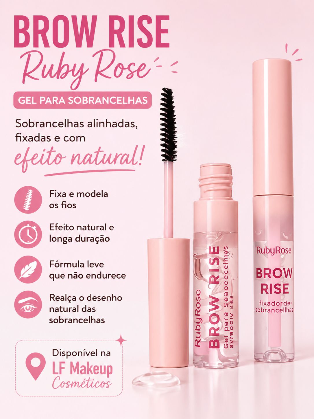 Ruby Rose Brow Rise - Gel Incolor para Sobrancelhas - Imagem 4
