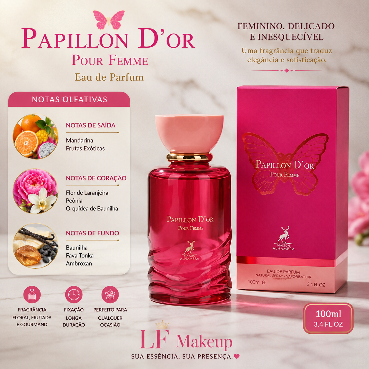 PAPILLON D’OR POUR FEMME – MAISON ALHAMBRA