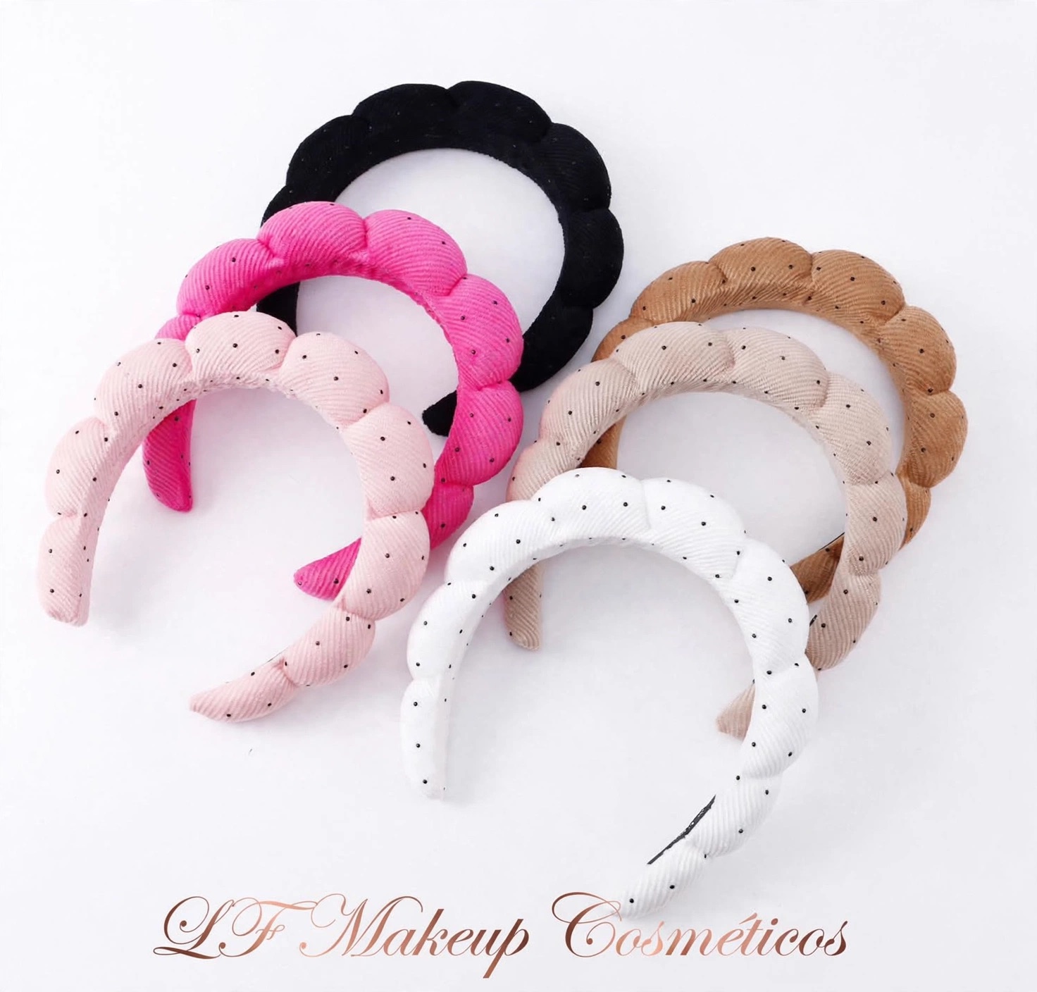 TIARA TURBANTE ALMOFADADA BUBBLE - TIARA DE MAQUIAGEM E SKINCARE - NUVEM ESTOFADA