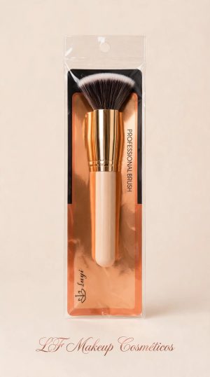 PINCEL PARA PÓ PROFISSIONAL - DUO FIBER - CABO BEGE - PROFESSIONAL BRUSH - LUYI