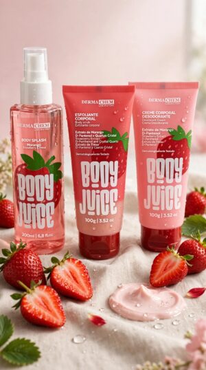 KIT BODY JUICE MORANGO - O DOCE, ROMÂNTICO E MAIS APAIXONANTE | Derma Chem