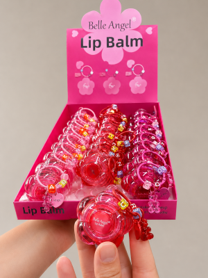 LIP BALM CHAVEIRO FLORZINHA COM LETRINHAS - BELLE ANGEL