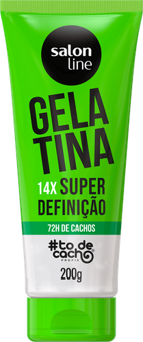 GELATINA 14X SUPER DEFINIÇÃO 72H DE CACHOS - SALON LINE - #TODECACHO - 200G