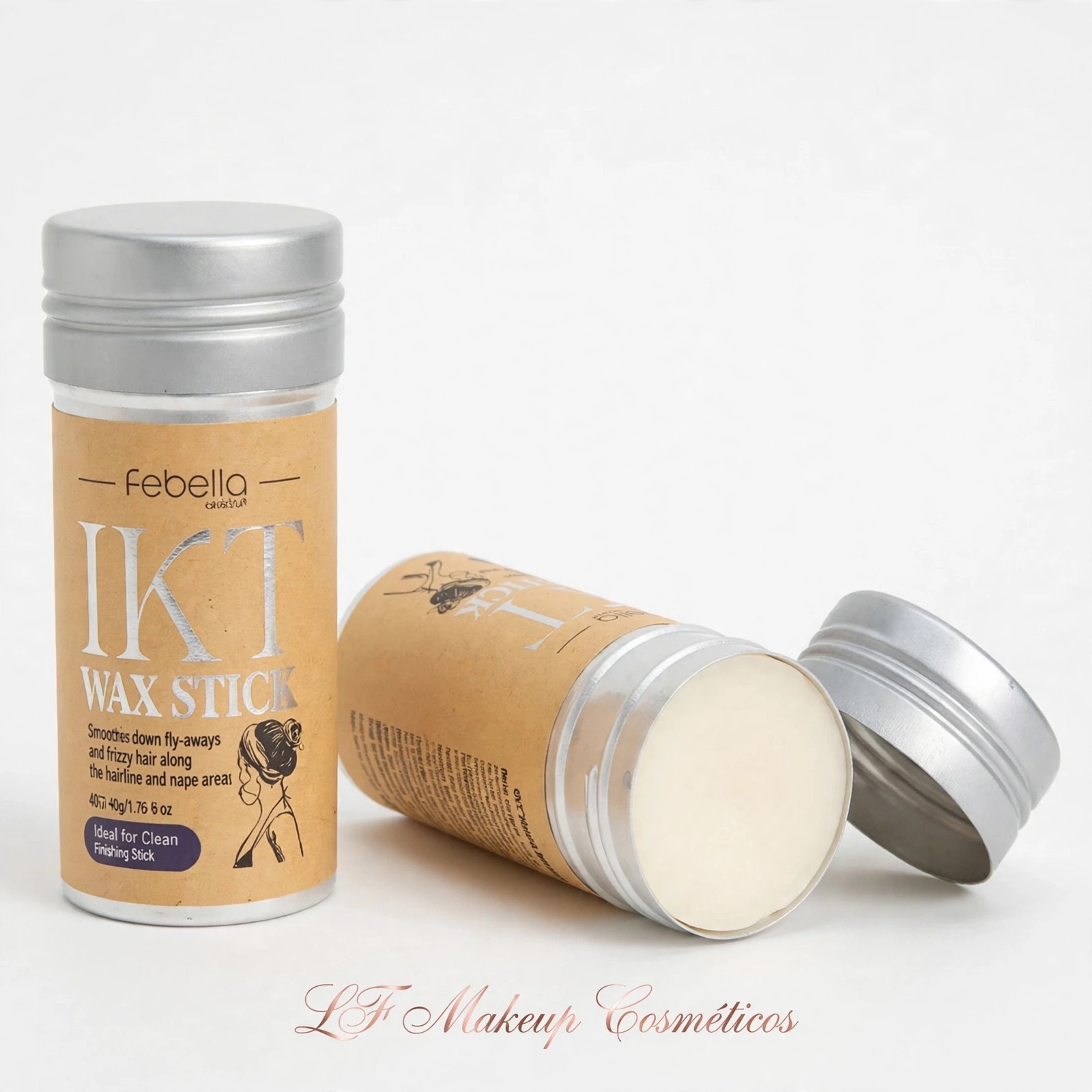 BASTÃO DE CERA MODELADORA IKT WAX STICK 40G - FEBELLA - ANTI-FRIZZ E BABY HAIR