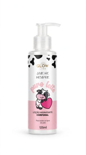 Loção Hidratante Corporal Glow Line Puro Leite 125ml - Ame-se Sempre