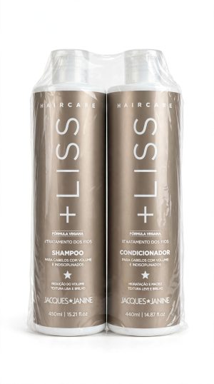 KIT JACQUES JANINE +LISS - Shampoo 450ml + Condicionador 440ml - Redução de Volume e Brilho